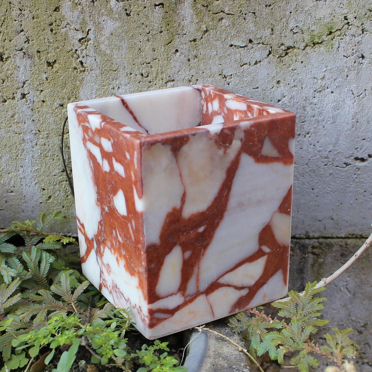 Soporte para Cepillos de Dientes Natust de Mármol Calacatta Rojo