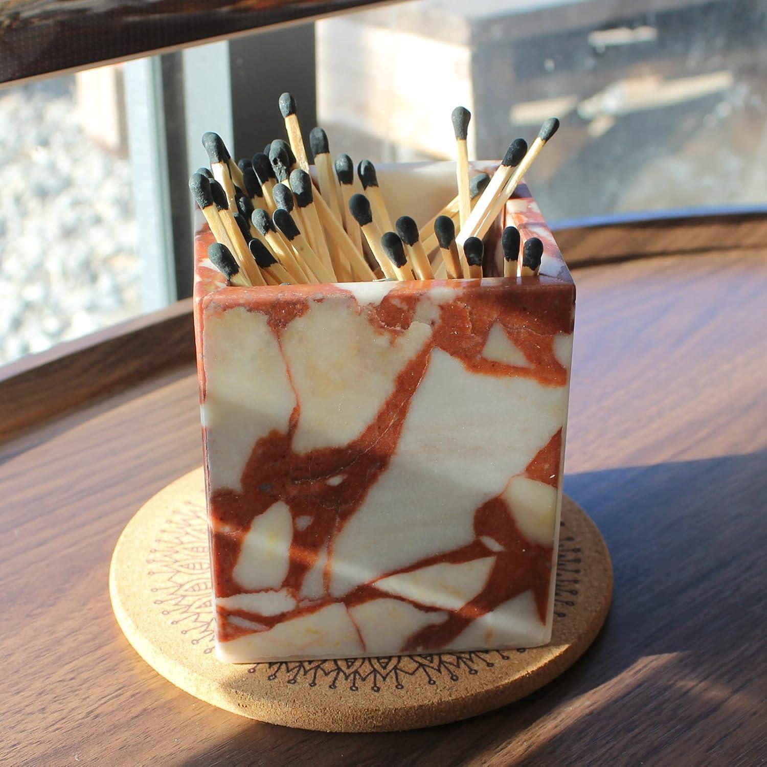 Soporte para Cepillos de Dientes Natust de Mármol Calacatta Rojo