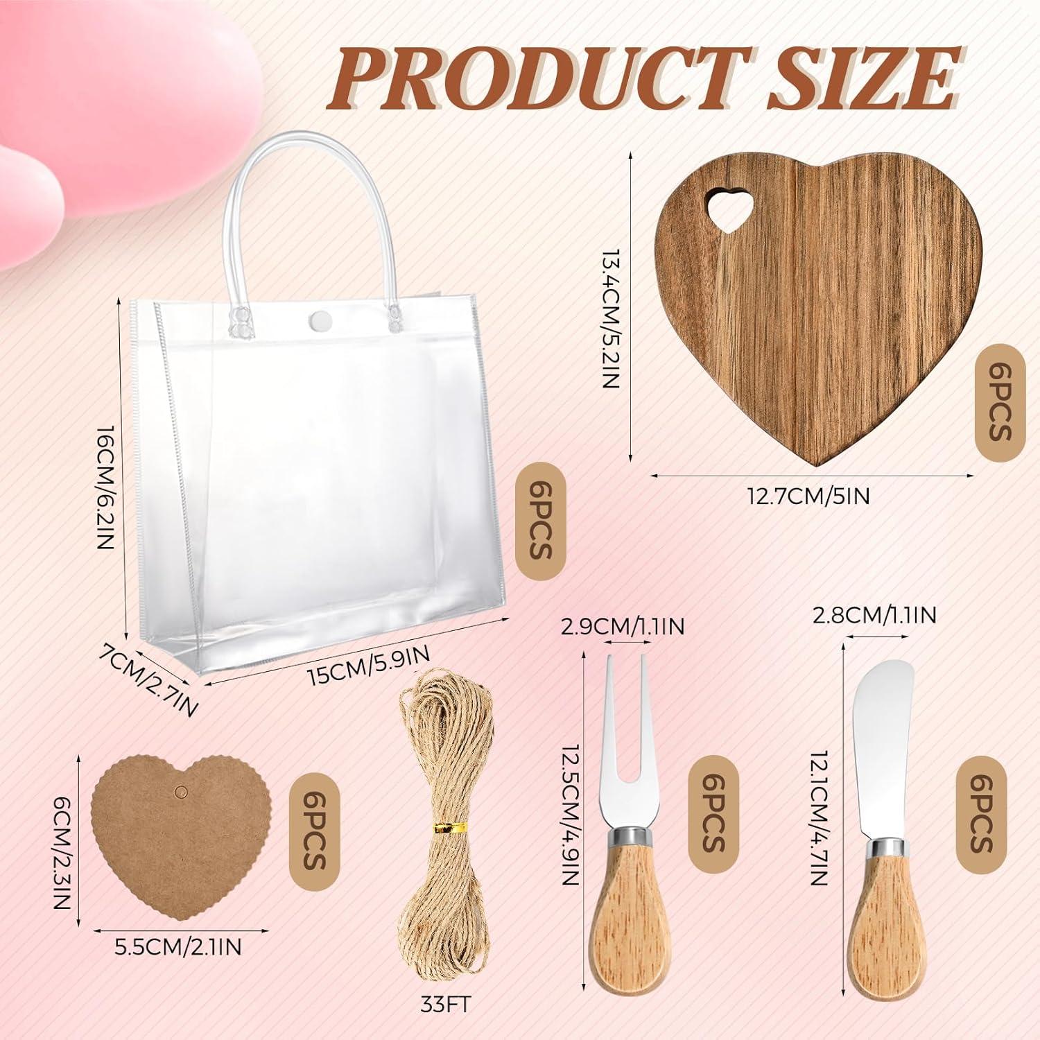 Set de Tabla de Charcutería en Forma de Corazón Olgaa - 6 Piezas