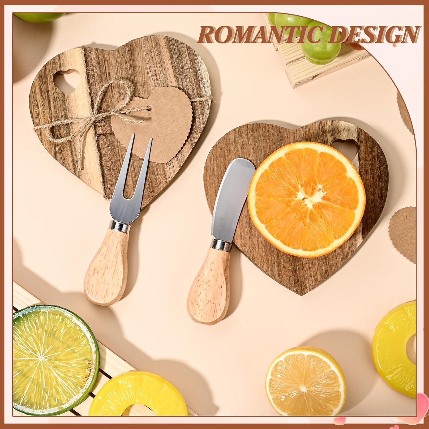 Set de Tabla de Charcutería en Forma de Corazón Olgaa - 6 Piezas