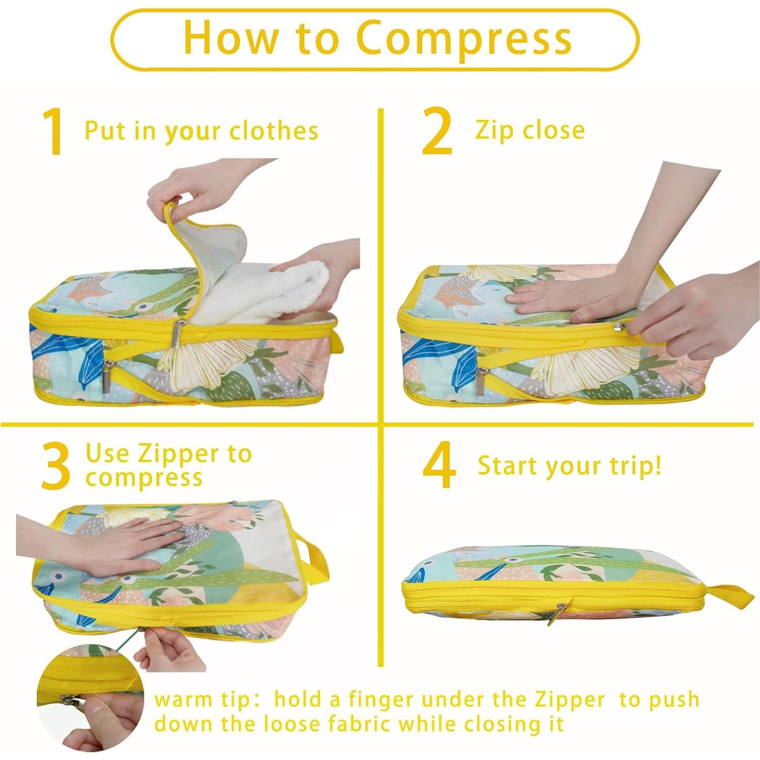 Juego de 6 Cubos de Compresión para Empacar Xmzsdz - Impermeables
