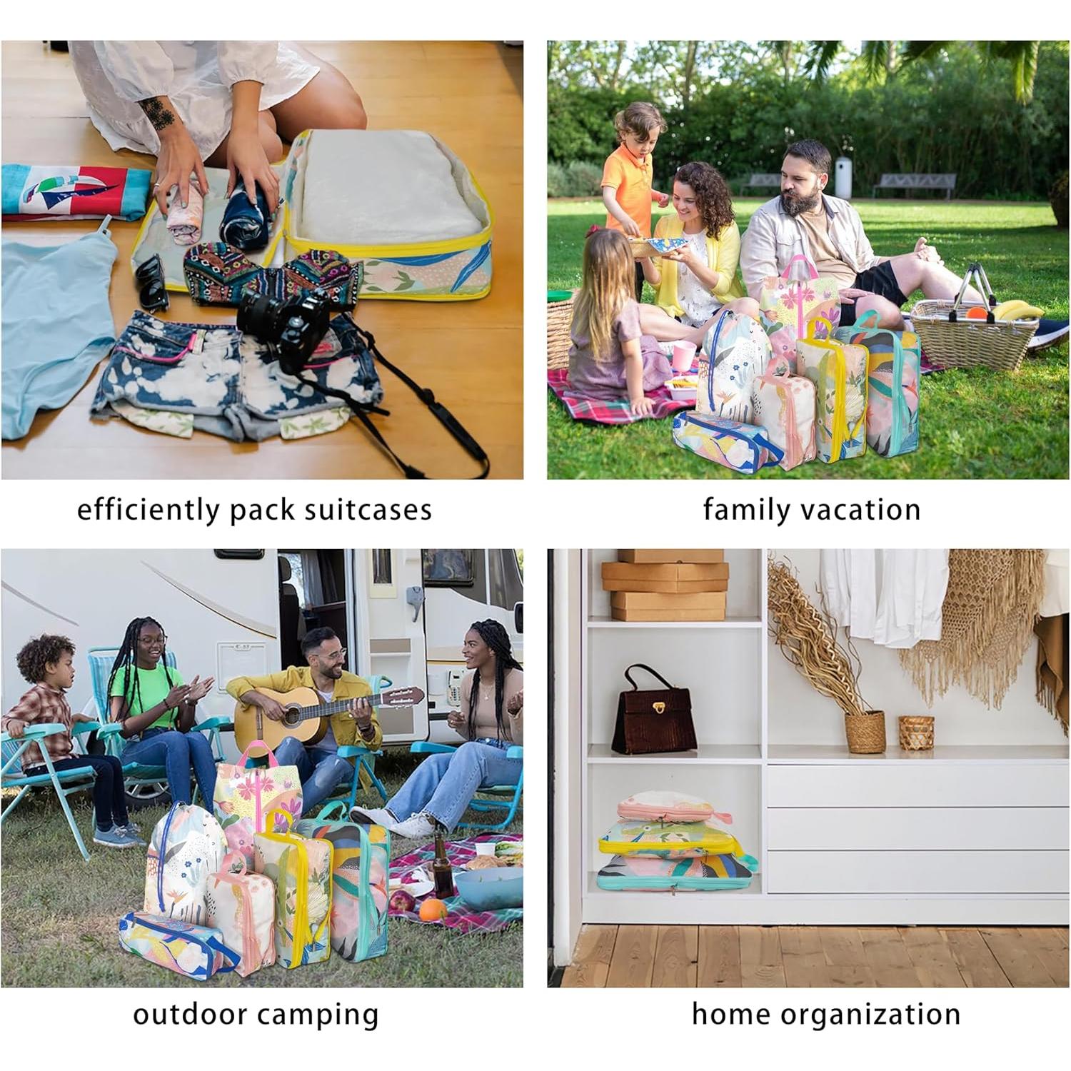 Juego de 6 Cubos de Compresión para Empacar Xmzsdz - Impermeables