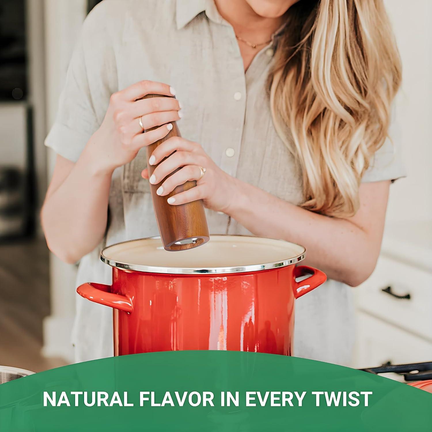 Juego de Molinillos de Sal y Pimienta Mosuniro 20.32 cm Madera