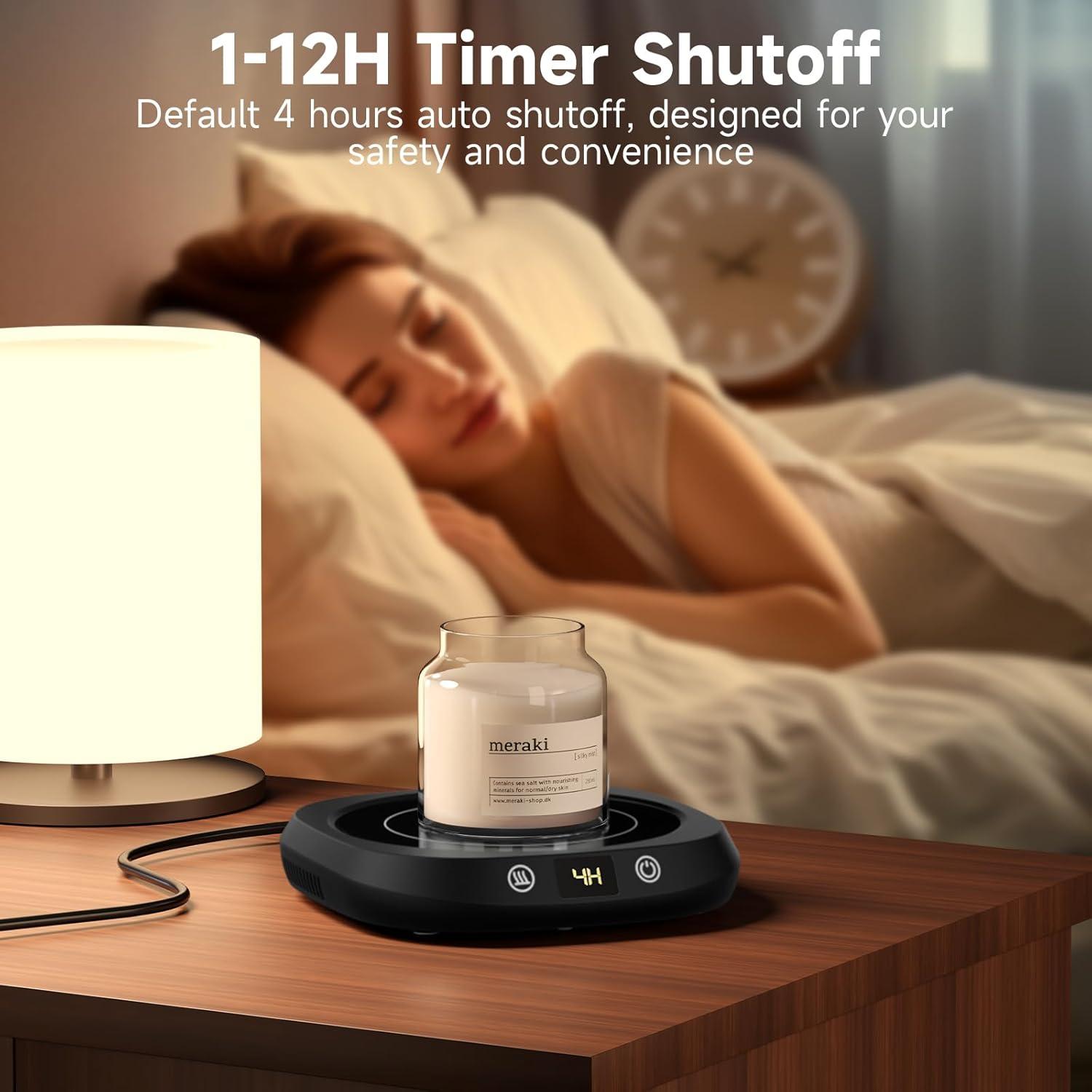 Calentador de Tazas Eléctrico GNIYUIX Negro con 5 Temperaturas