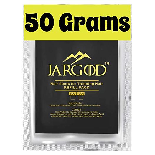 Fibras para Cabello Negro Jargod 50g - Corrector Pérdida Cabello