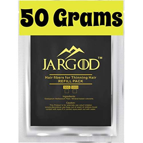 Fibras para Cabello Negro Jargod 50g - Corrector Pérdida Cabello