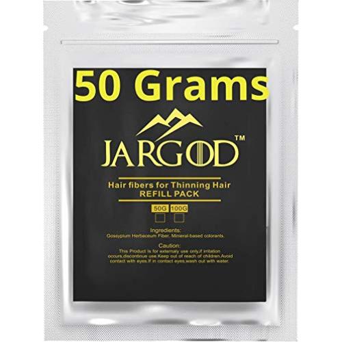 Fibras para Cabello Negro Jargod 50g - Corrector Pérdida Cabello