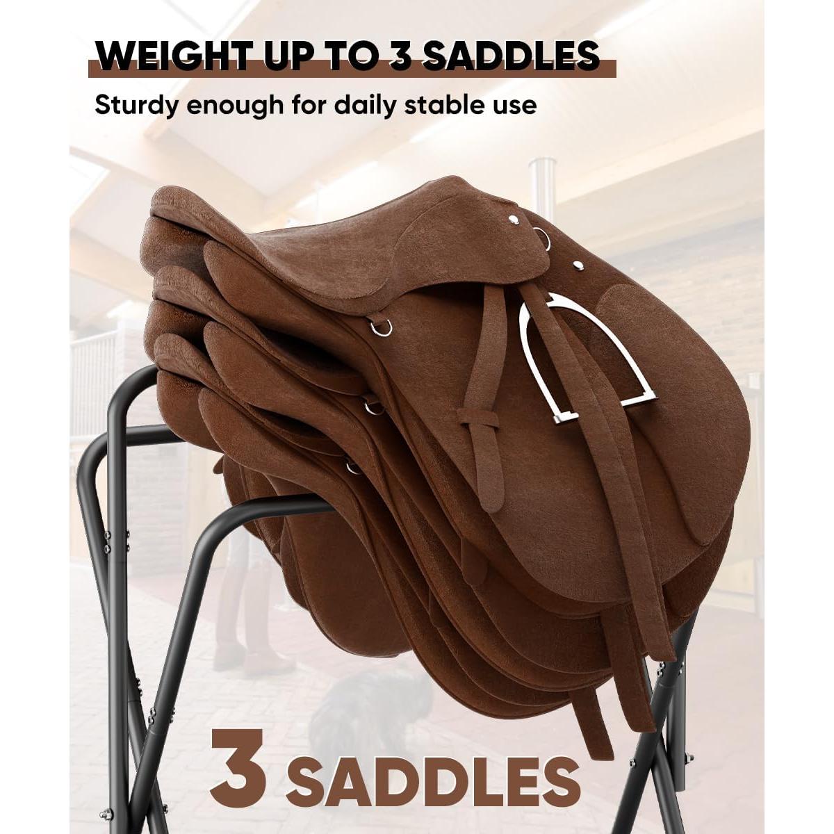 Soporte Plegable para Sillas de Montar Queension Negro 45.36 kg