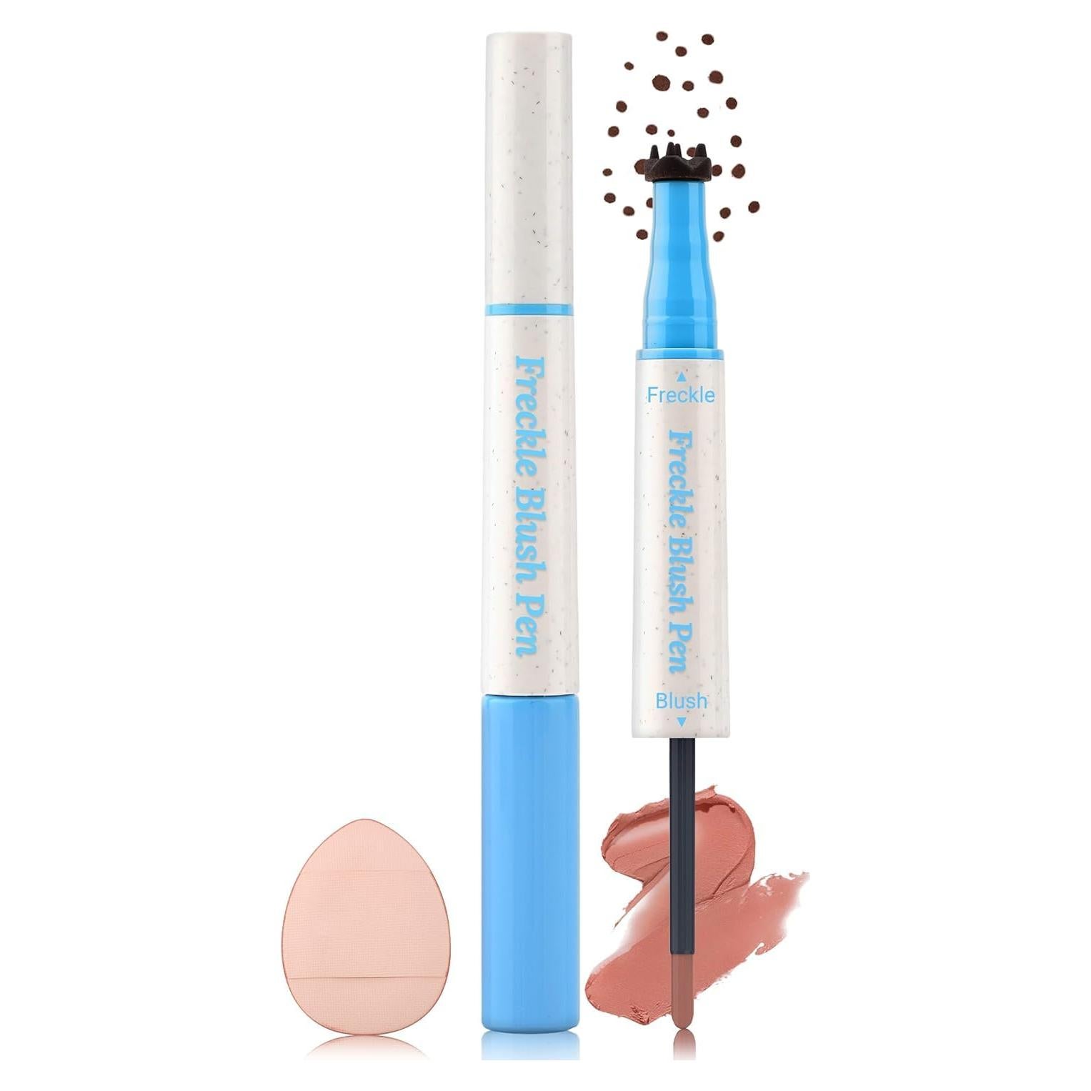 Bolígrafo de Pecas 2 en 1 CHANRAN Marrón Oscuro y Rubor Coral