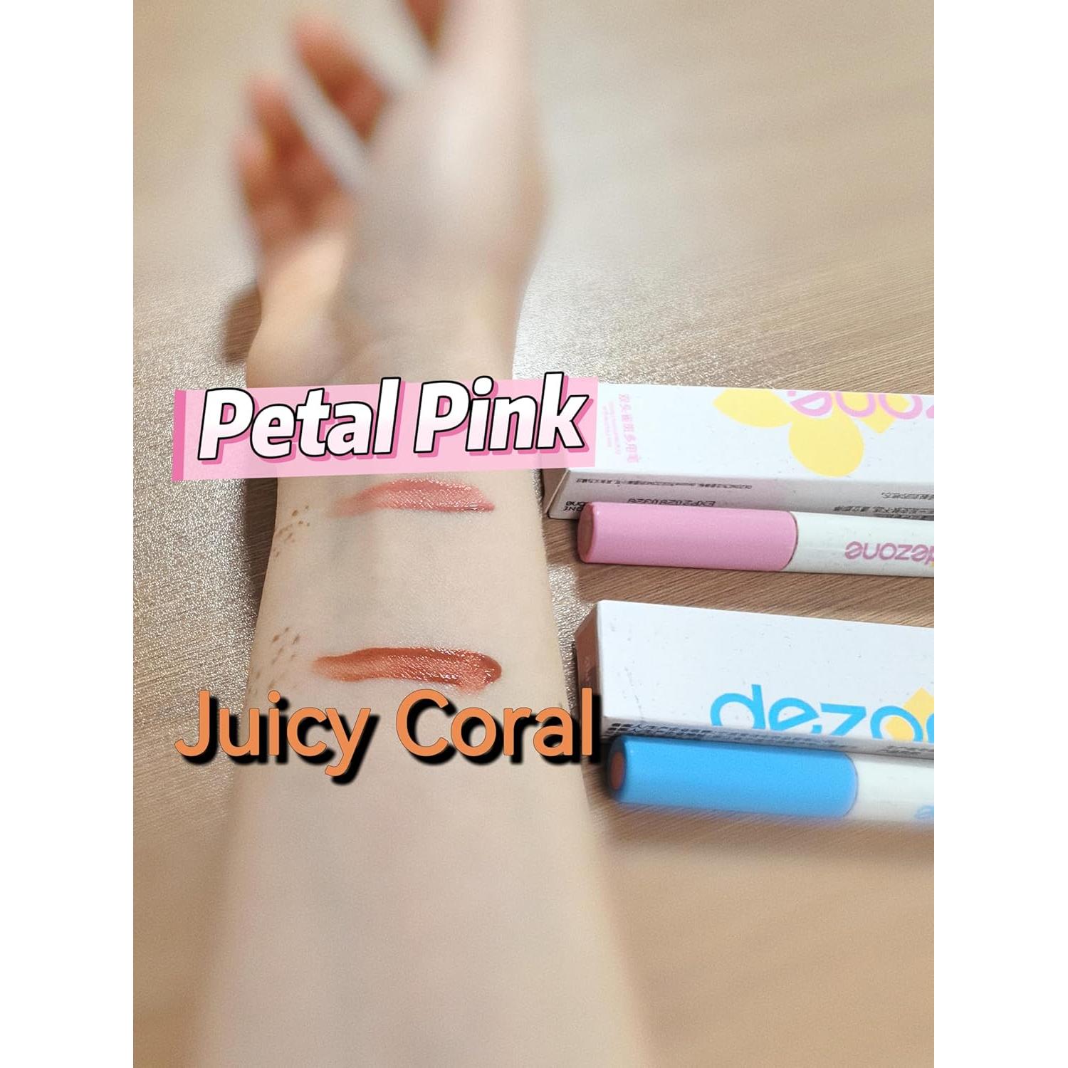 Bolígrafo de Pecas 2 en 1 CHANRAN Marrón Oscuro y Rubor Coral