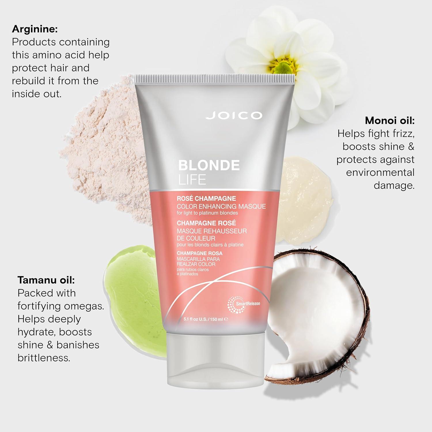 Mascarilla Joico Blonde Life 151 ml Rosé Champagne para Cabello Rubio