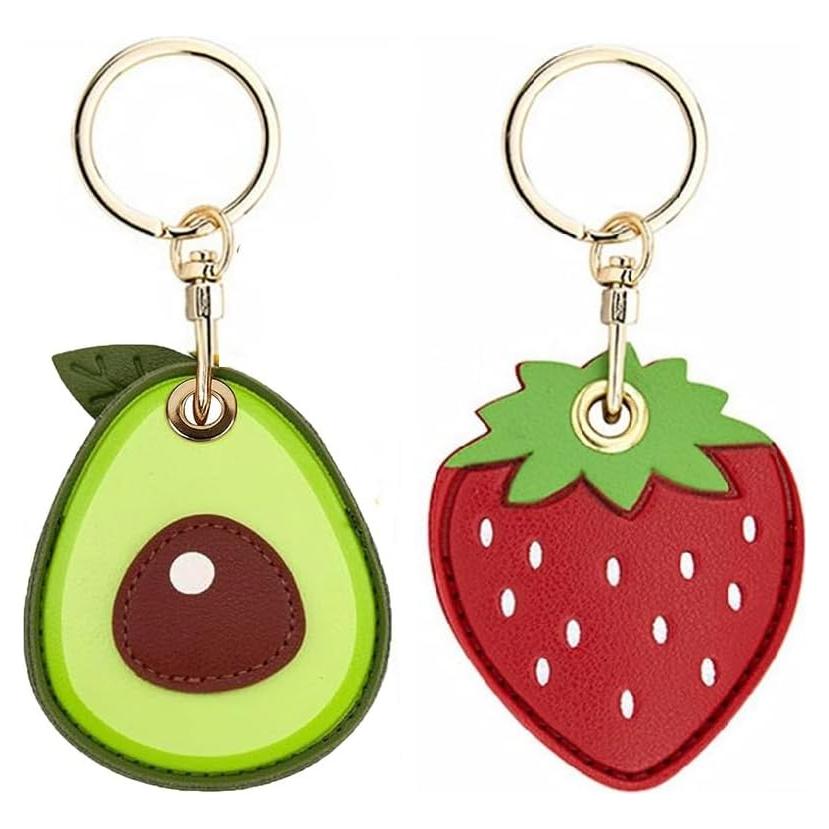 Funda de Silicona para Llavero iiEASEST 2 Pack Aguacate y Fresa