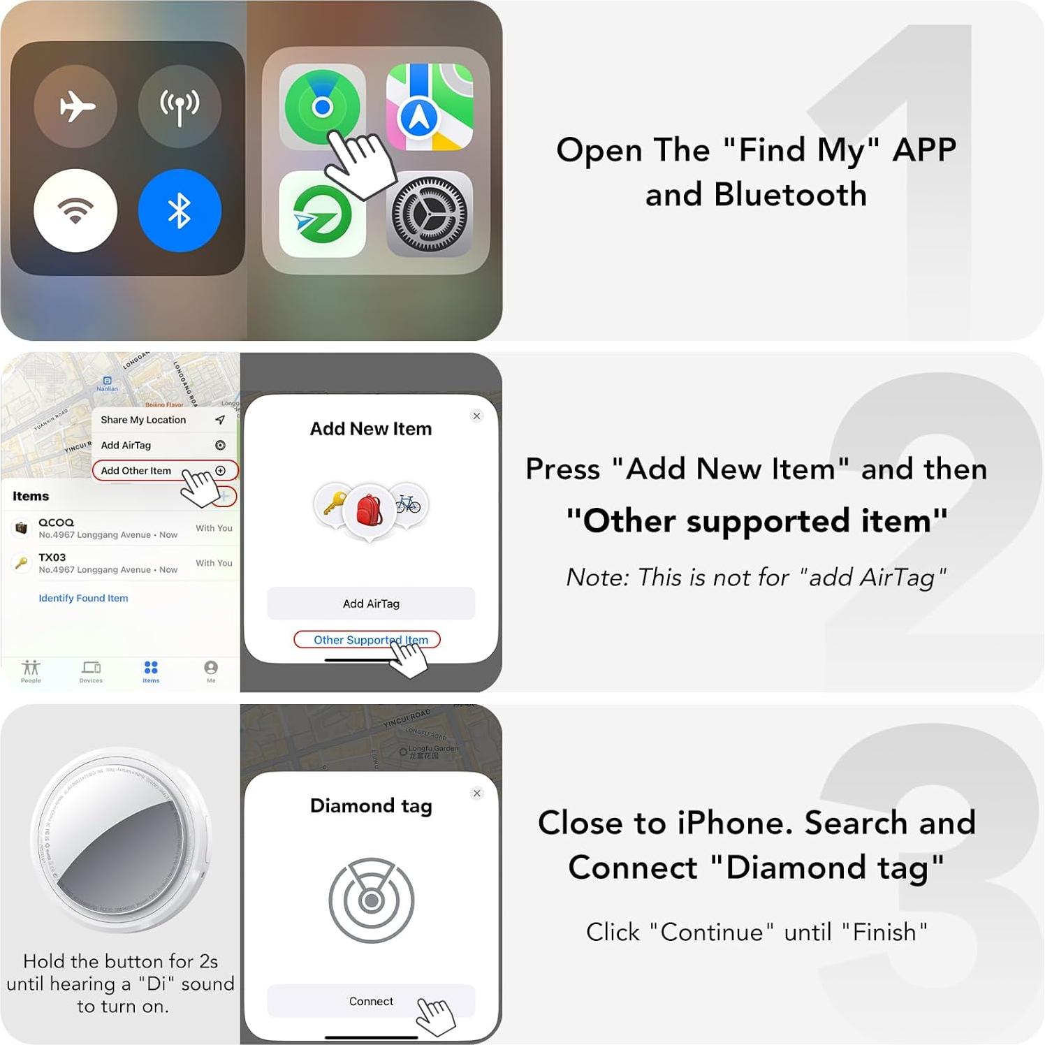 Etiquetas de Seguimiento QCOQ - Paquete de 4 Blancas Bluetooth