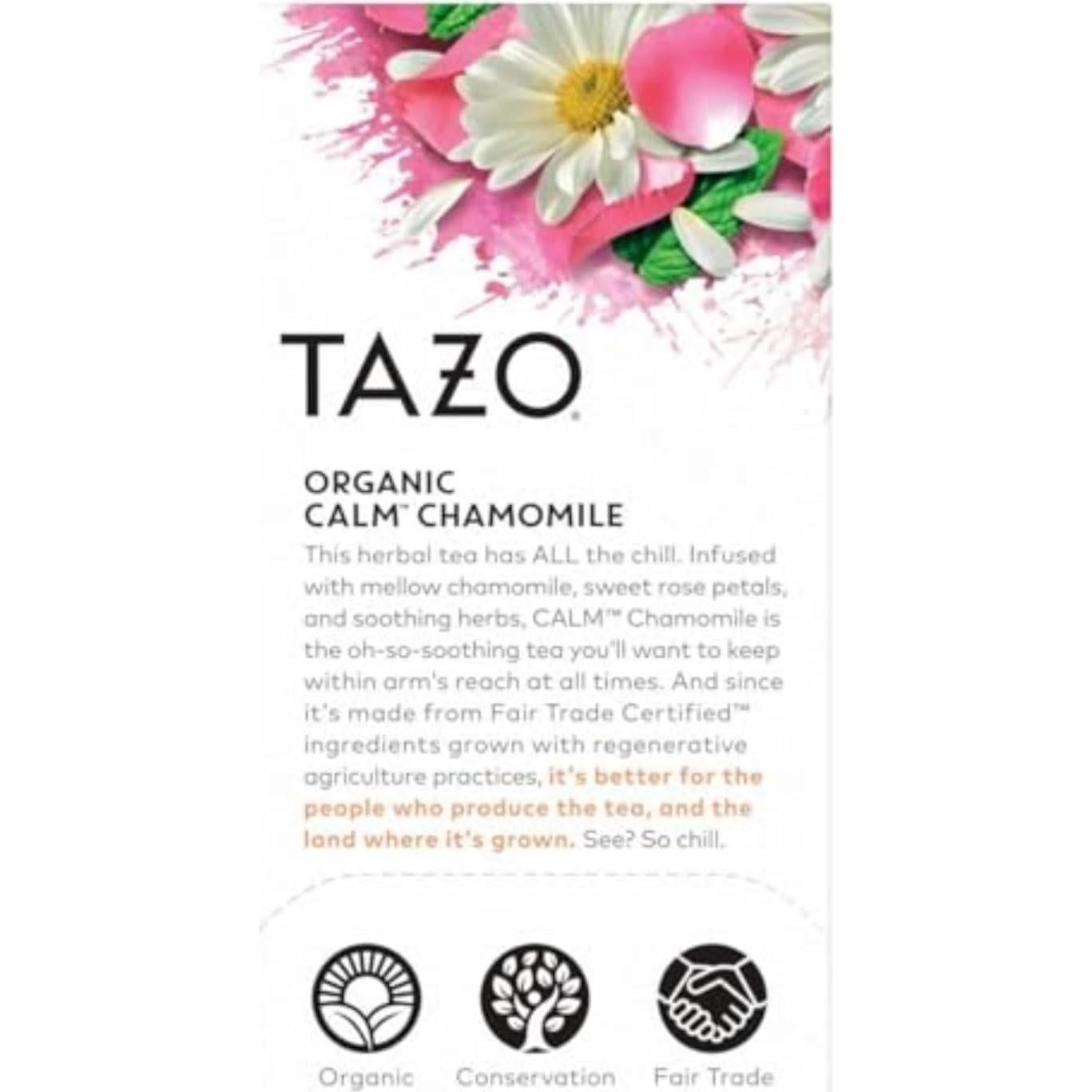 Té de Hierbas TAZO CALMA Manzanilla 16 Bolsitas Sin Cafeína