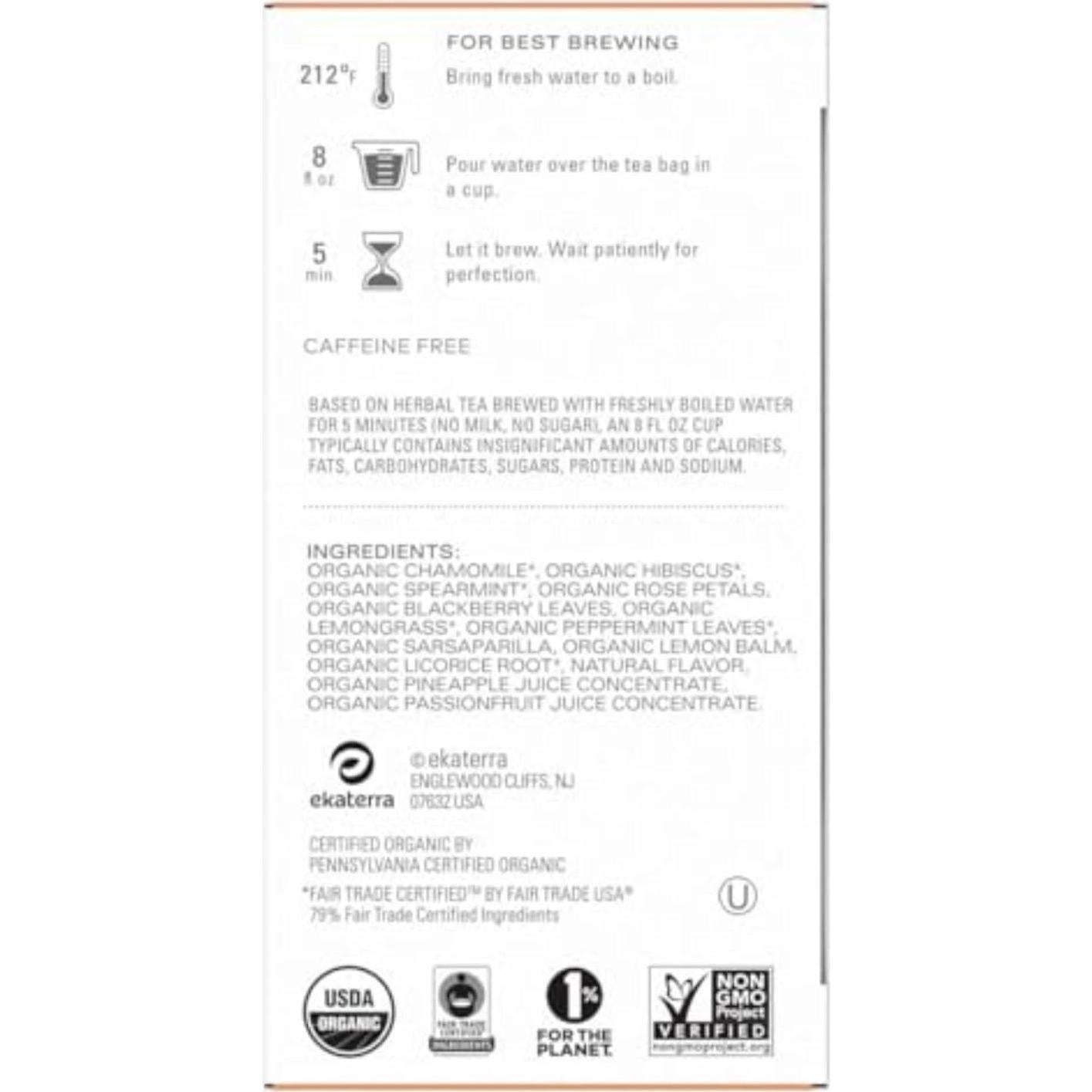 Té de Hierbas TAZO CALMA Manzanilla 16 Bolsitas Sin Cafeína