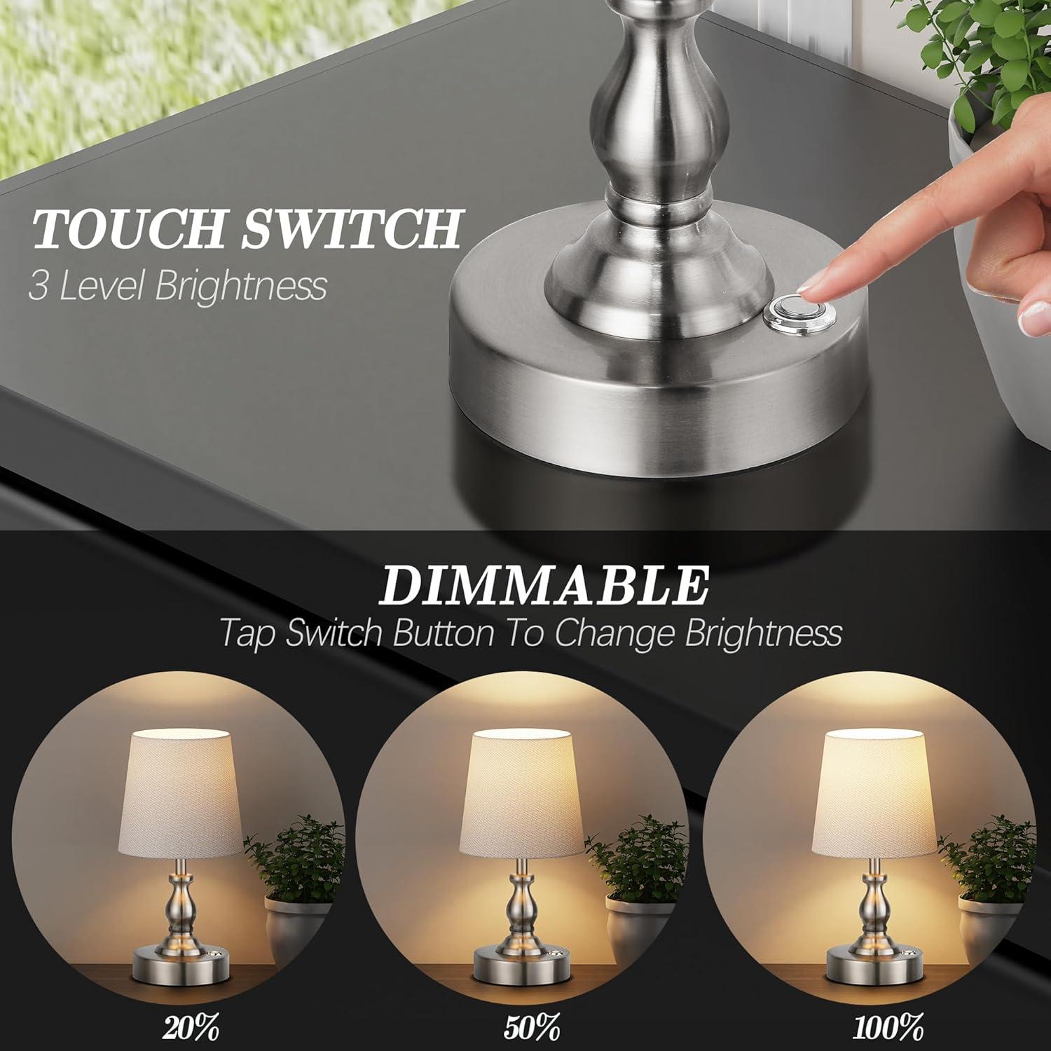 Lámpara de Mesa LED Inalámbrica PARTPHONER 5200mAh Regulable