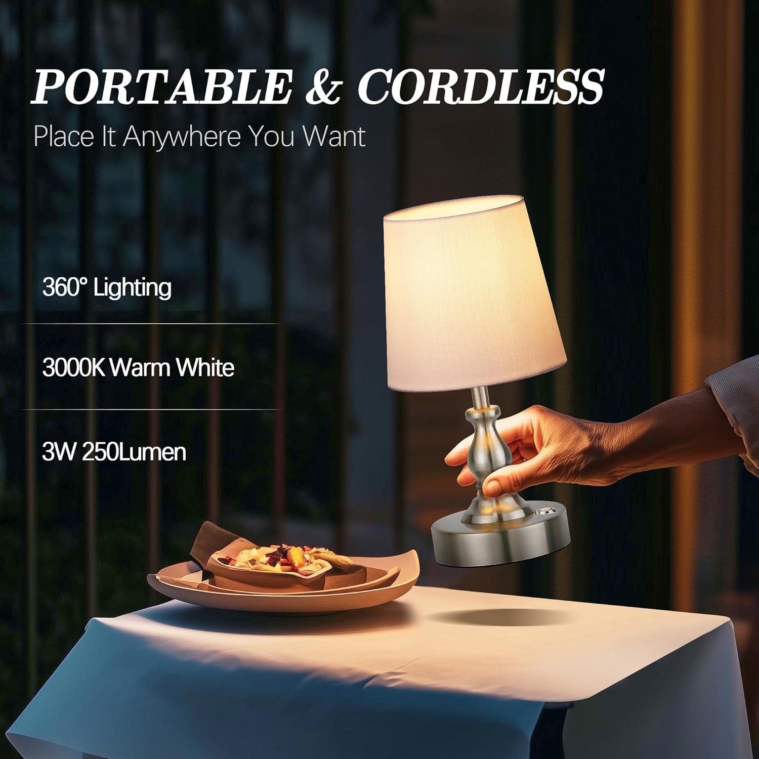 Lámpara de Mesa LED Inalámbrica PARTPHONER 5200mAh Regulable