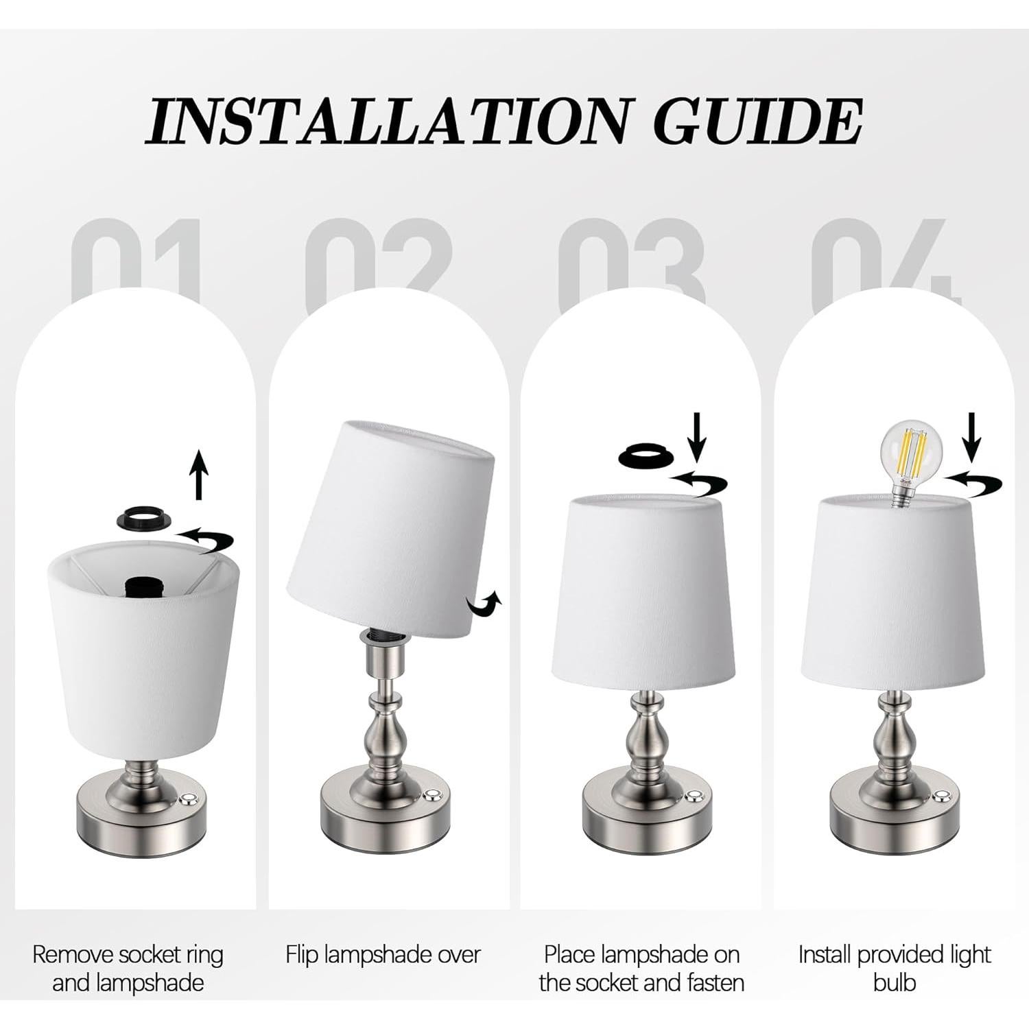 Lámpara de Mesa LED Inalámbrica PARTPHONER 5200mAh Regulable