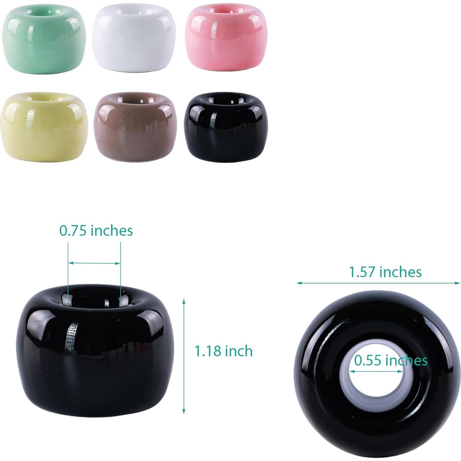 Juego de 6 Soportes de Cepillo de Dientes Cerámicos NiuYichee