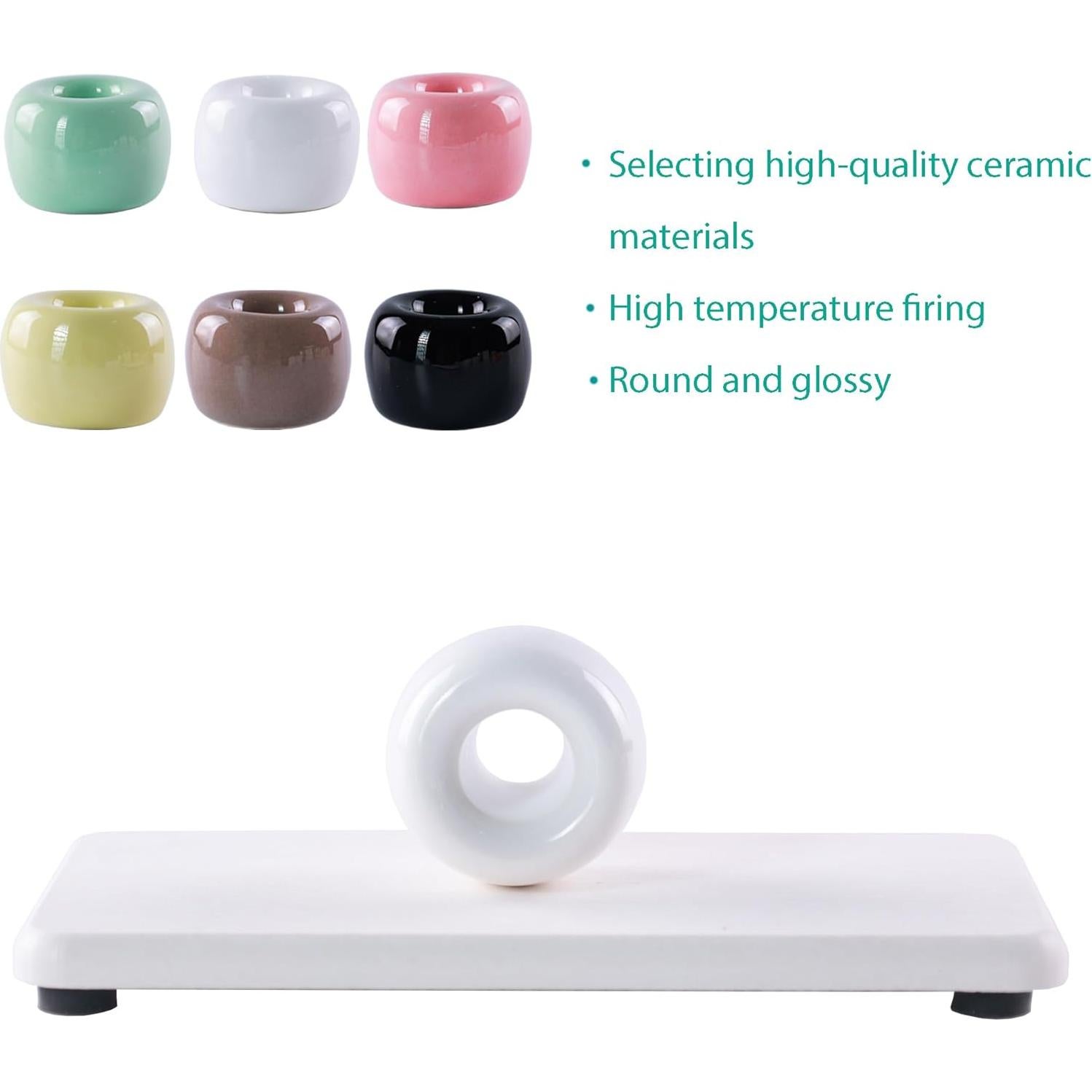 Juego de 6 Soportes de Cepillo de Dientes Cerámicos NiuYichee