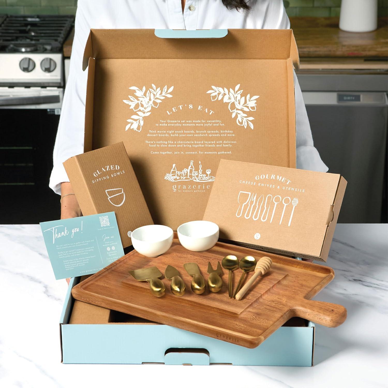 Juego de Tabla de Charcutería Grazerie 10 Piezas Acacia