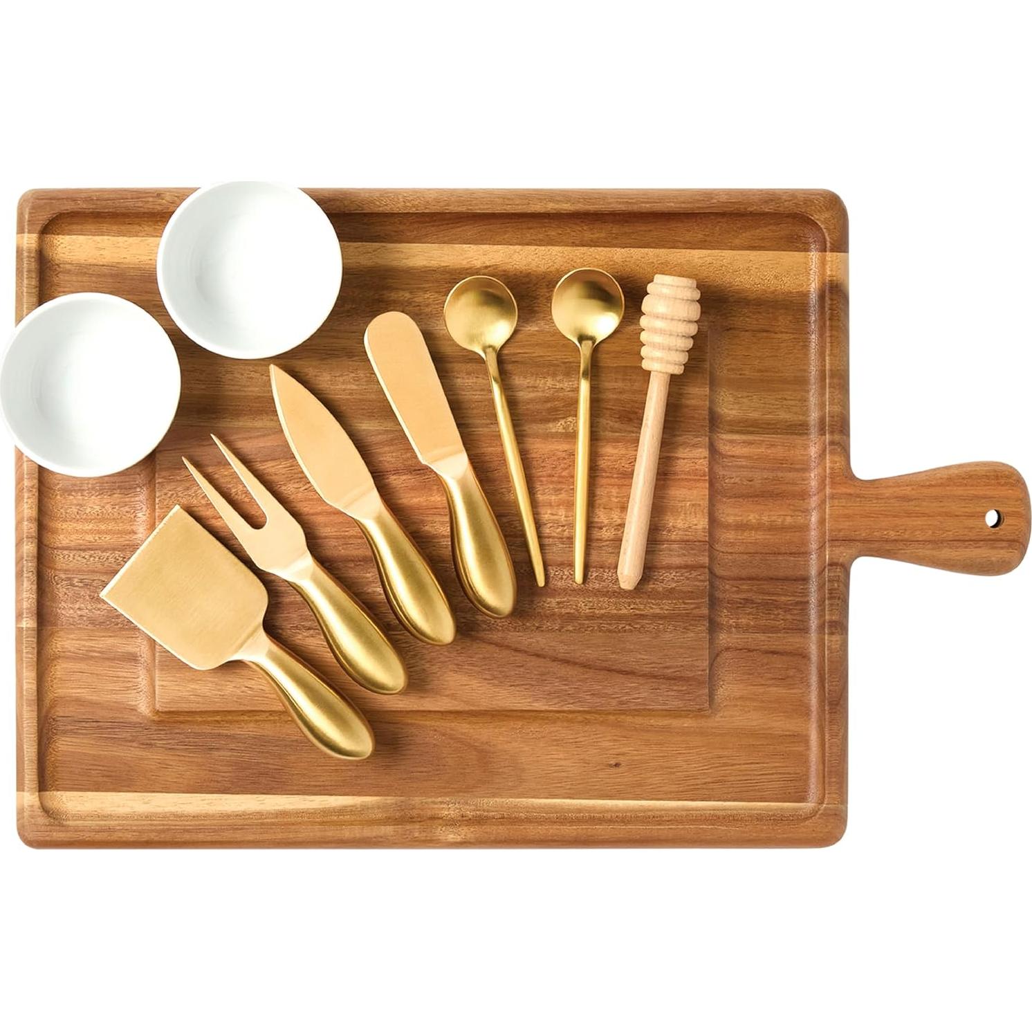 Juego de Tabla de Charcutería Grazerie 10 Piezas Acacia