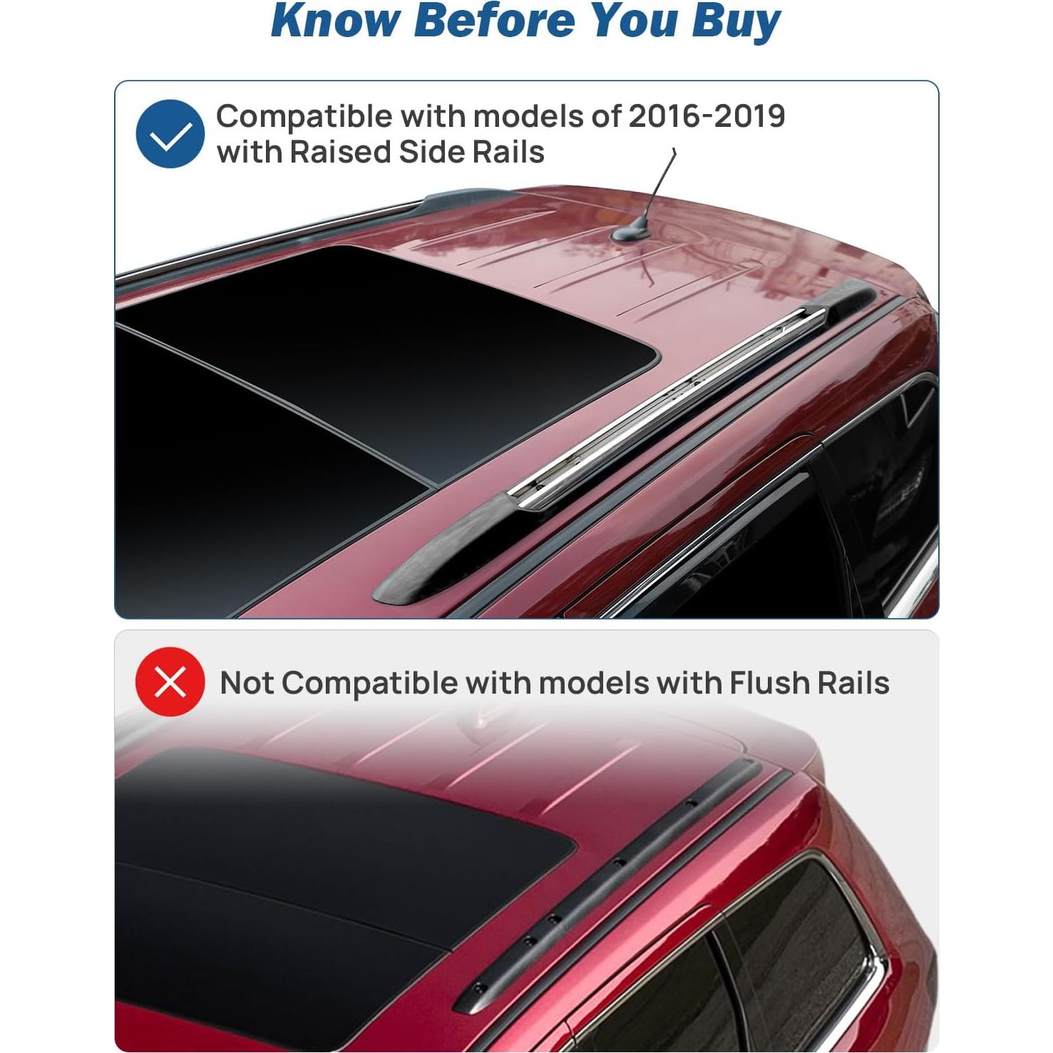 Barras Transversales de Techo JOYTUTUS para Ford Explorer 2016-2019