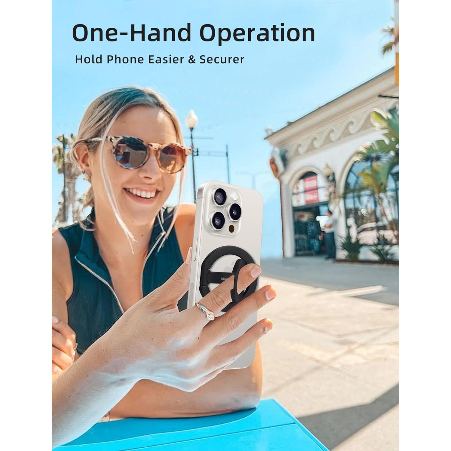 Soporte Magnético Plegable para Teléfono Móvil Mechrig Negro