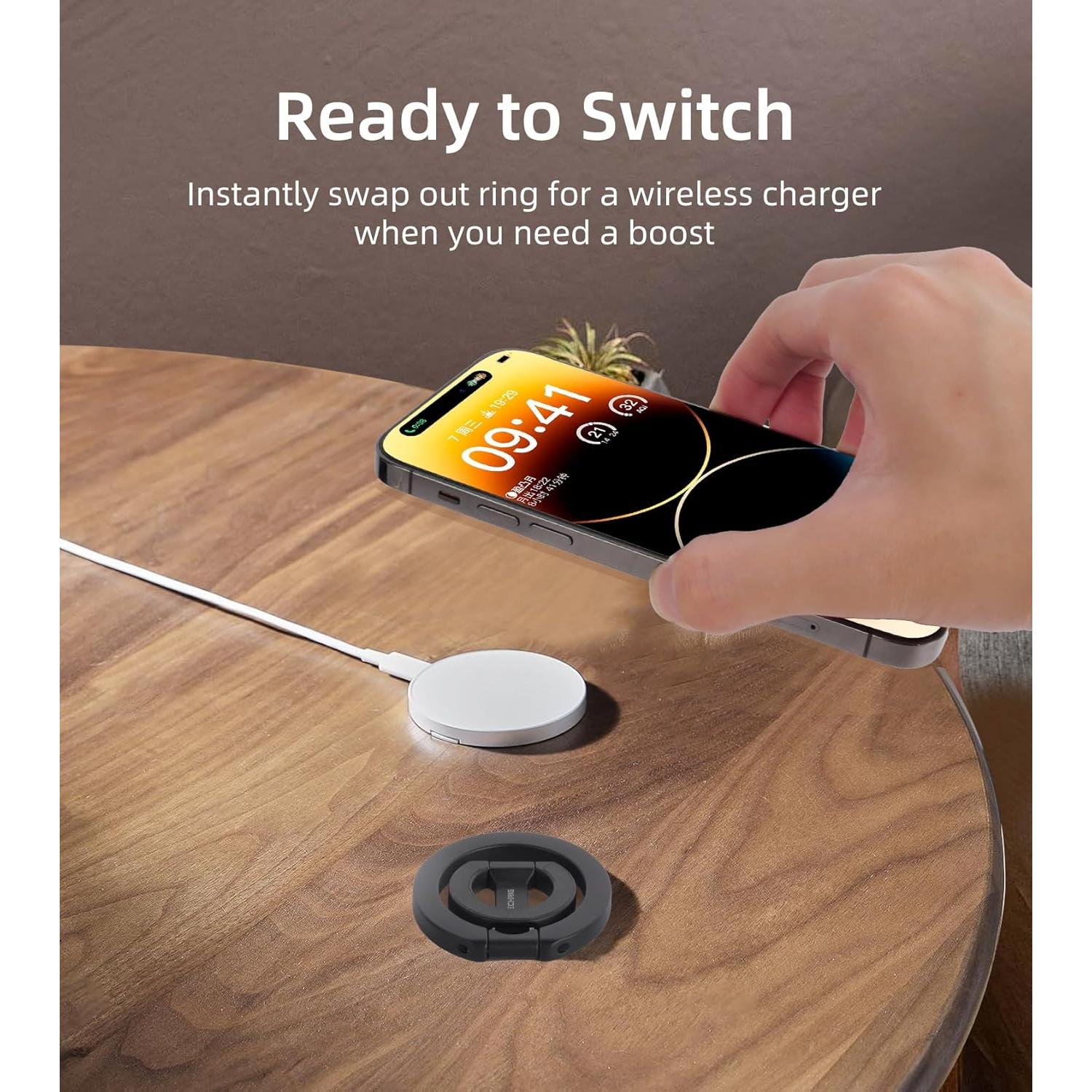 Soporte Magnético Plegable para Teléfono Móvil Mechrig Negro