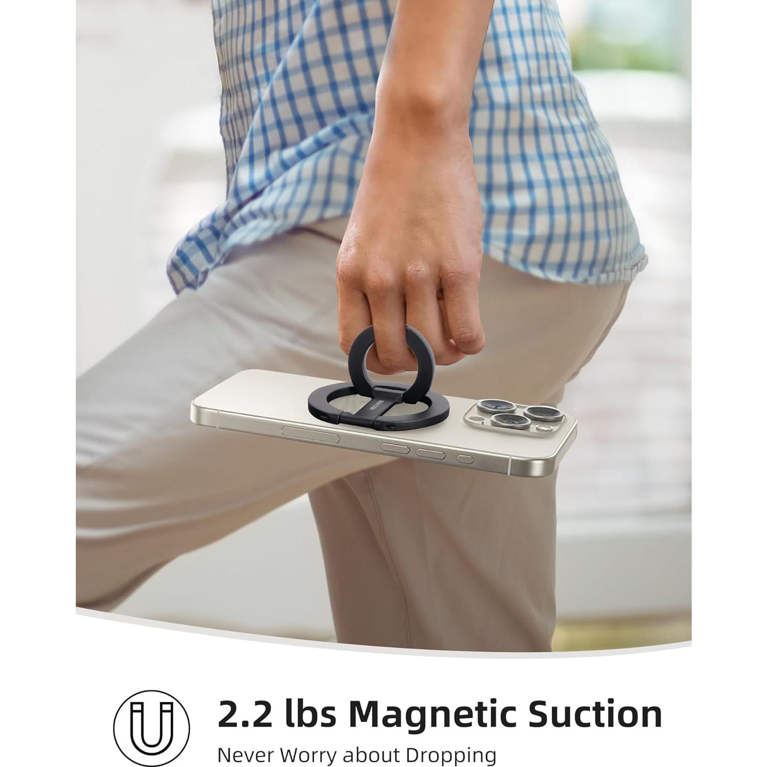 Soporte Magnético Plegable para Teléfono Móvil Mechrig Negro