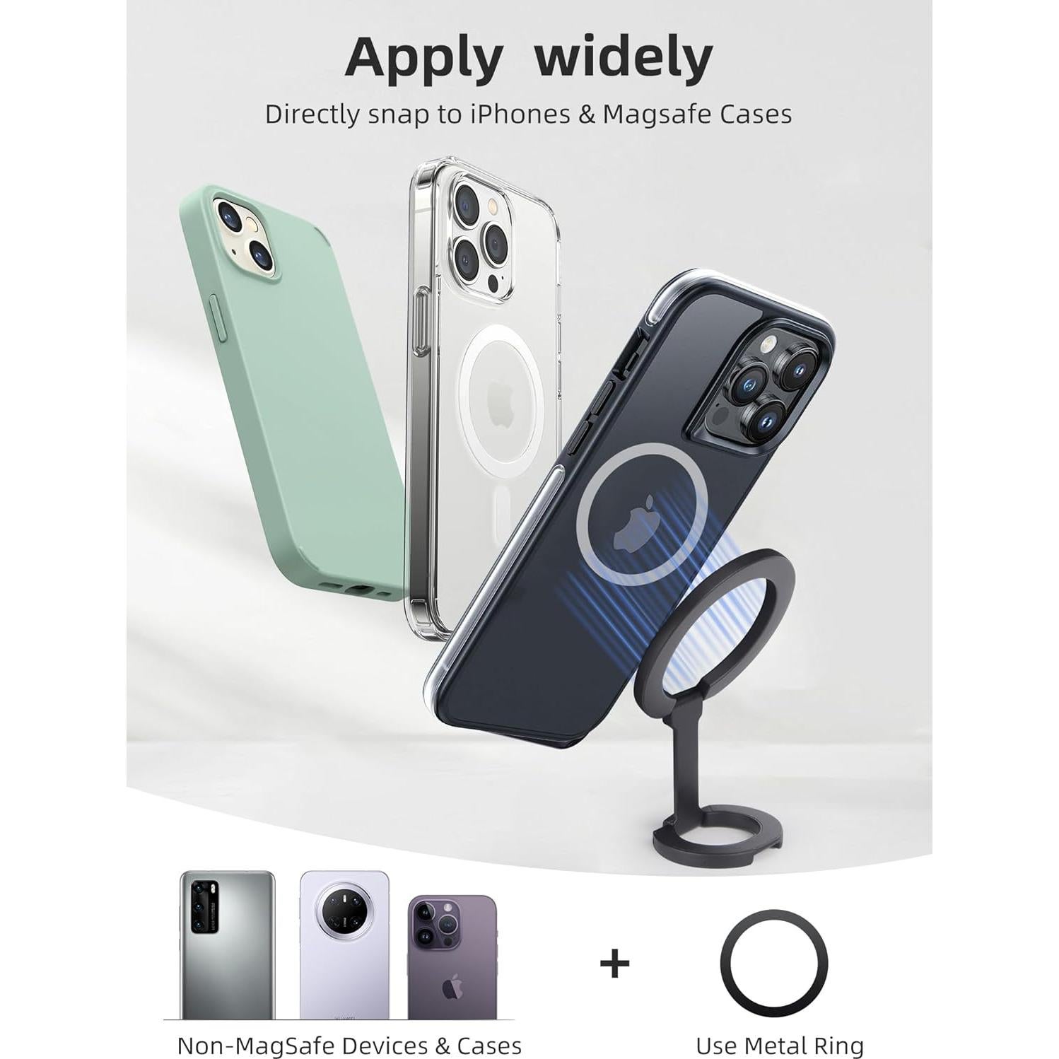 Soporte Magnético Plegable para Teléfono Móvil Mechrig Negro