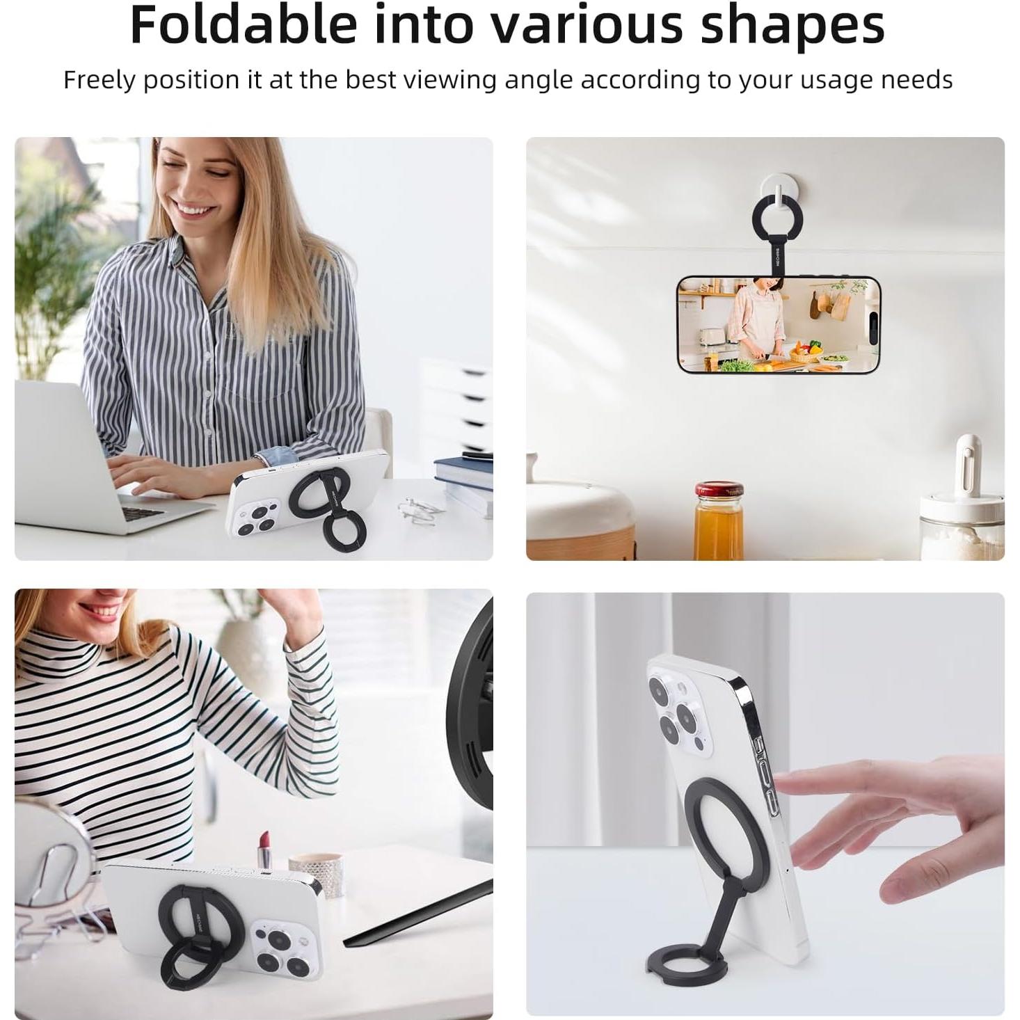 Soporte Magnético Plegable para Teléfono Móvil Mechrig Negro