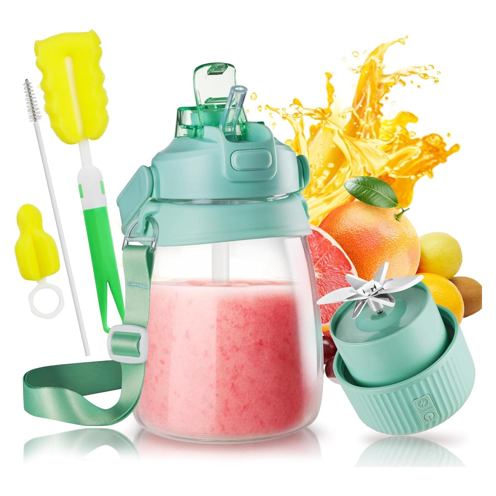 Licuadora Portátil HIFEASTS 1100ml Turbo USB-C Verde