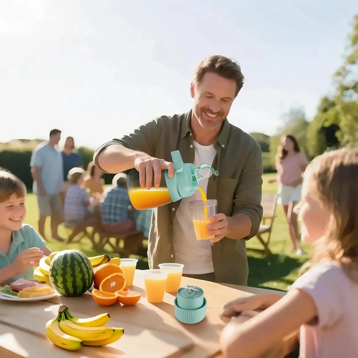 Licuadora Portátil HIFEASTS 1100ml Turbo USB-C Verde