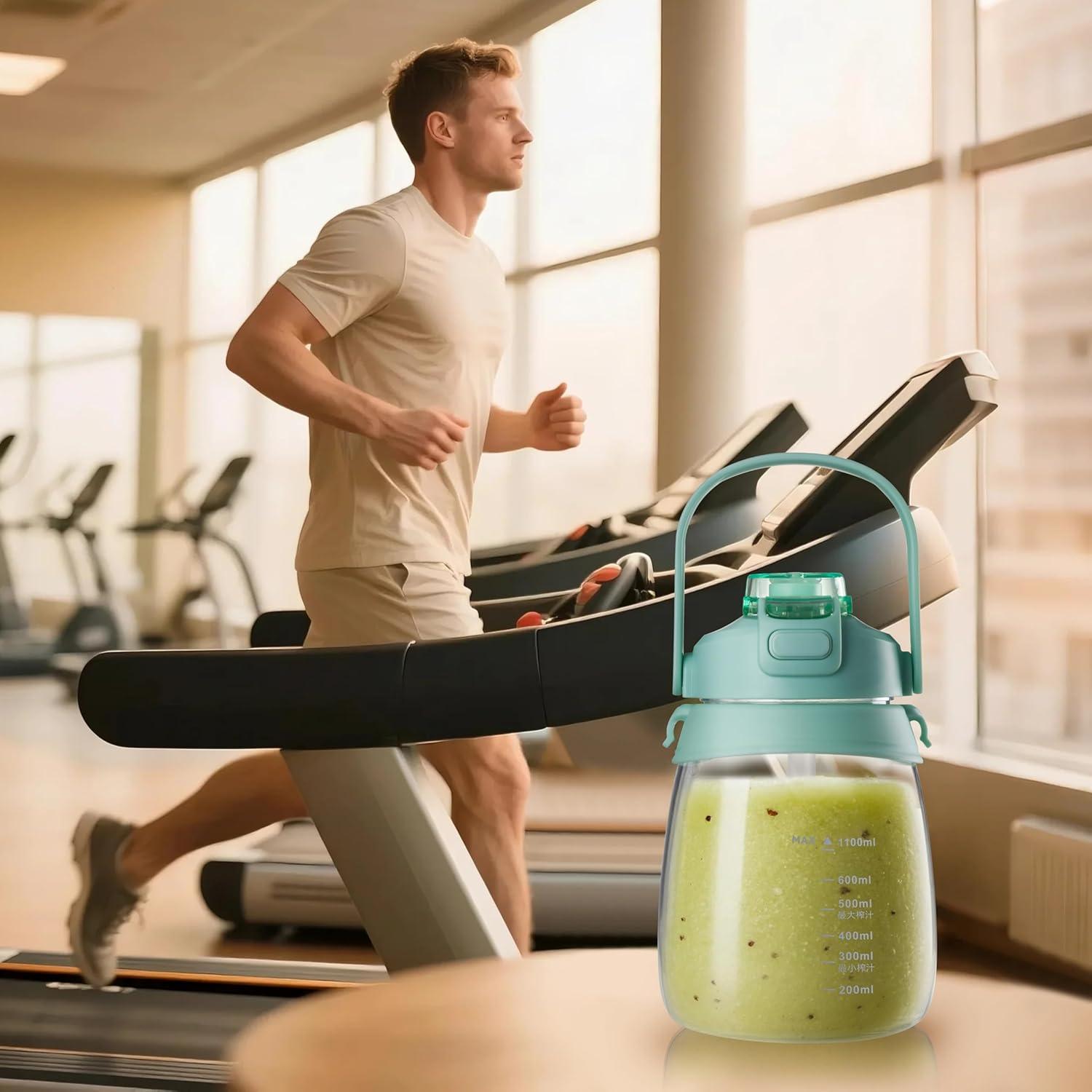 Licuadora Portátil HIFEASTS 1100ml Turbo USB-C Verde