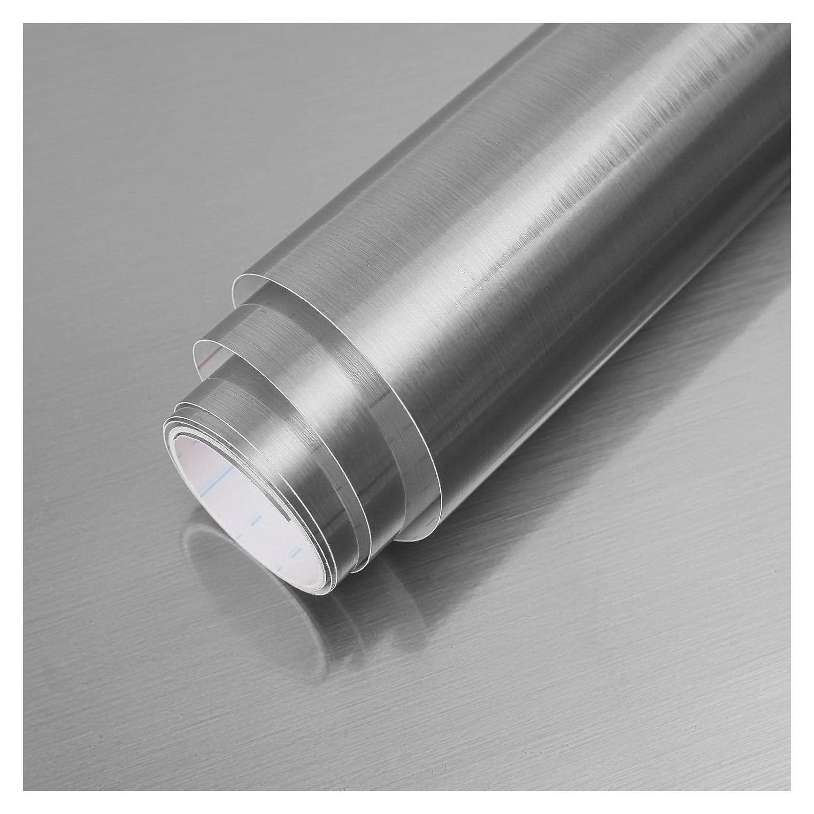 Papel Tapiz Autoadhesivo Abyssaly Plateado 30x198.8 cm