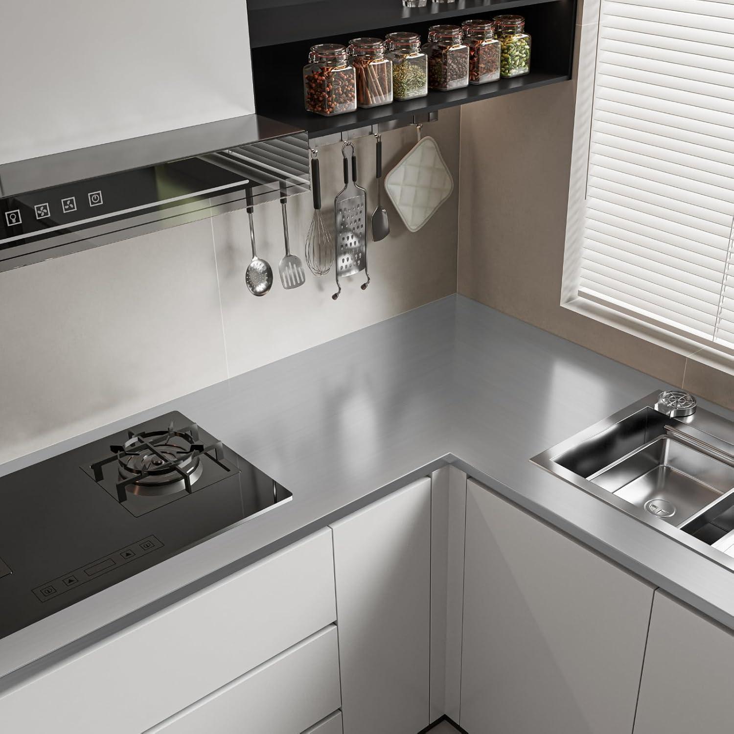 Papel Tapiz Autoadhesivo Abyssaly Plateado 30x198.8 cm