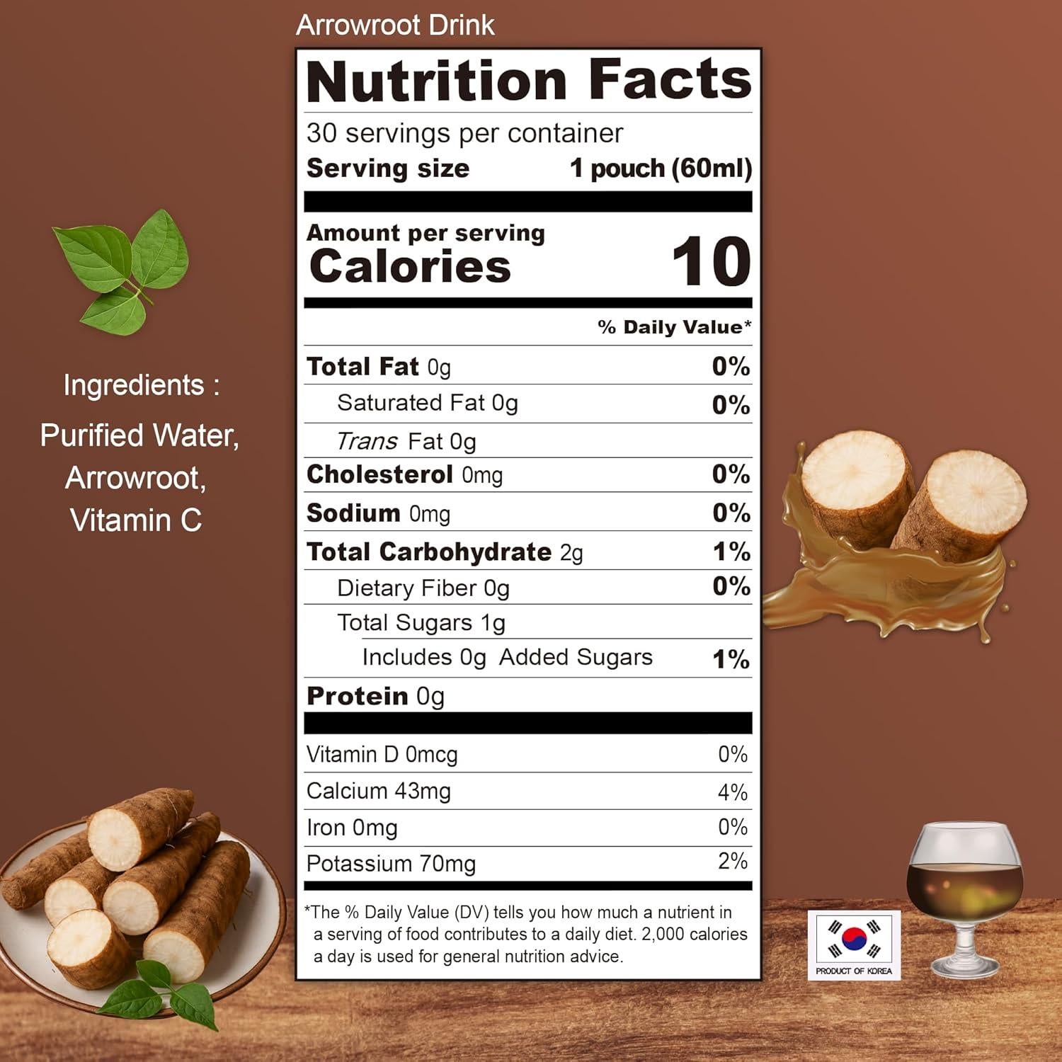 Bebida Natural de Arrurruz TerraPick 60ml x 30 Bolsitas