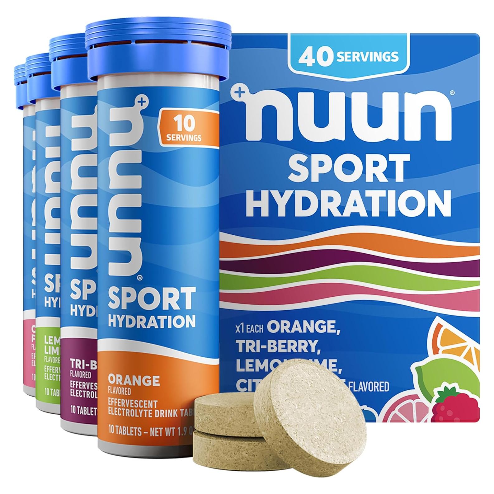Tabletas de Electrolitos Nuun Sport 40 Porciones - Veganas y Sin Gluten