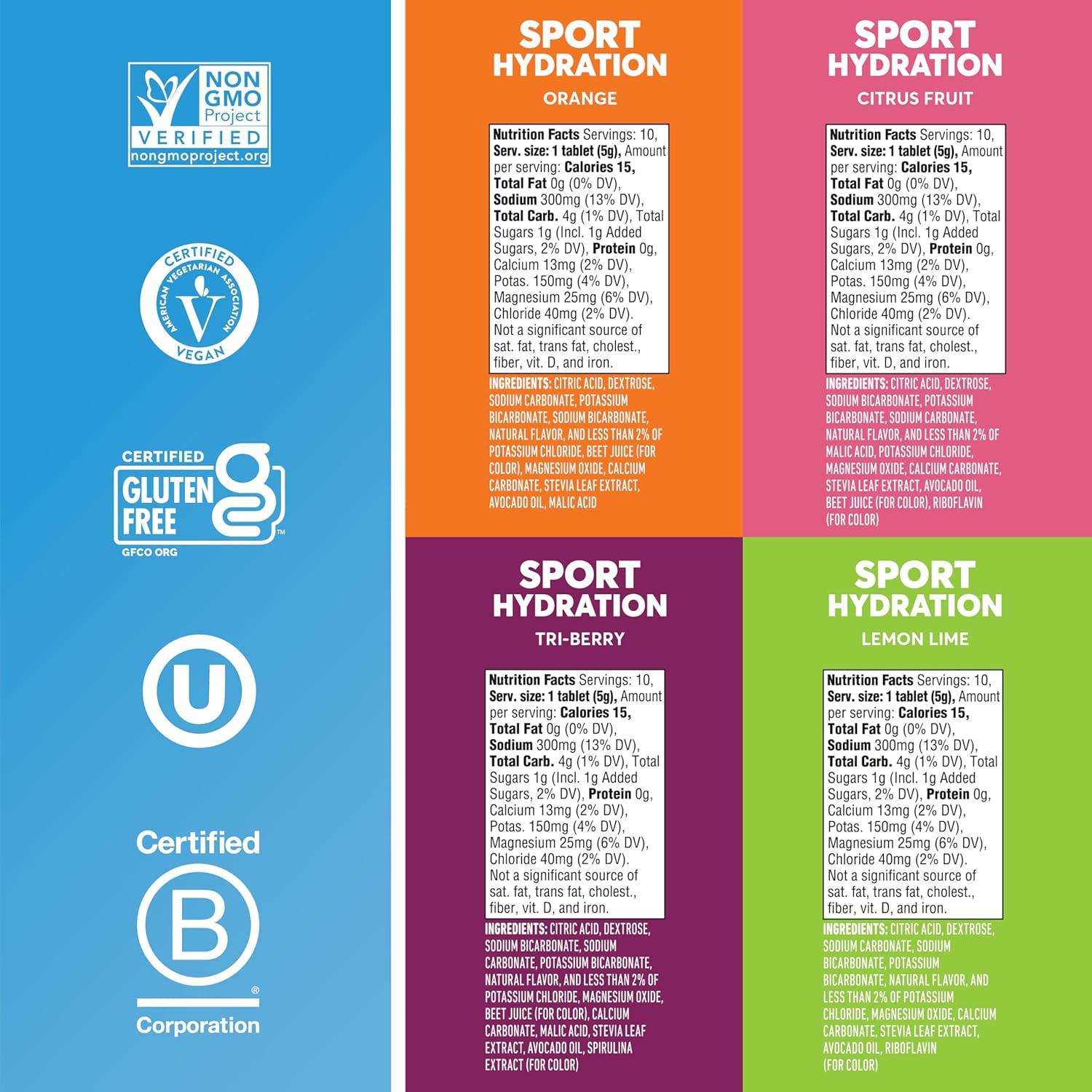 Tabletas de Electrolitos Nuun Sport 40 Porciones - Veganas y Sin Gluten