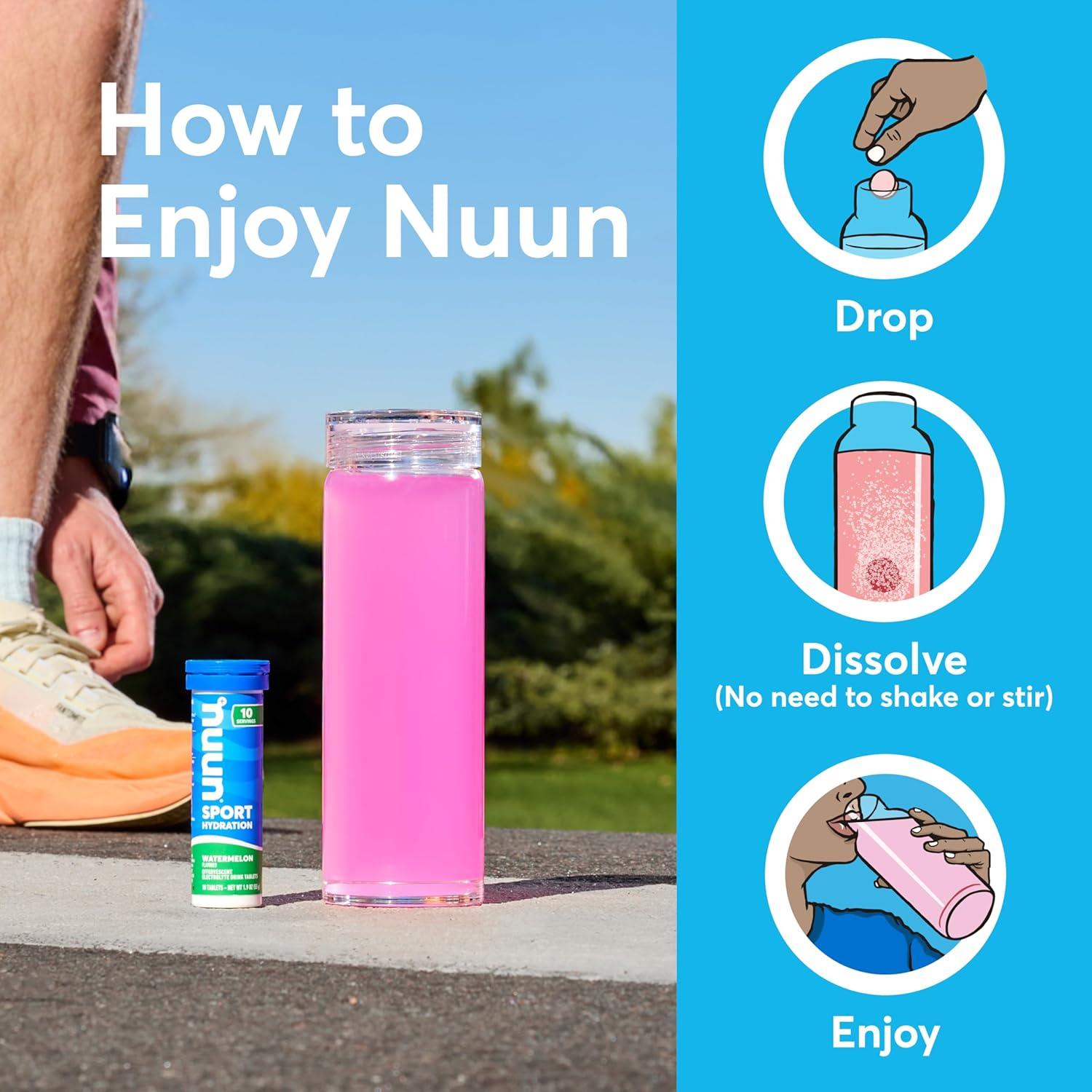 Tabletas de Electrolitos Nuun Sport 40 Porciones - Veganas y Sin Gluten