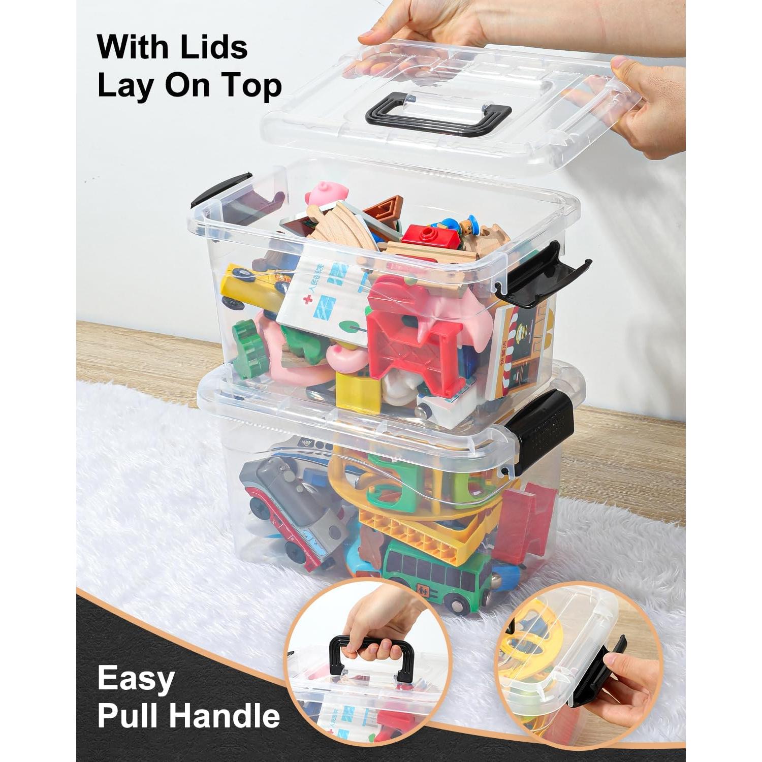 Bins de Almacenamiento Apilables EOENVIVS 6 Paquetes 7L