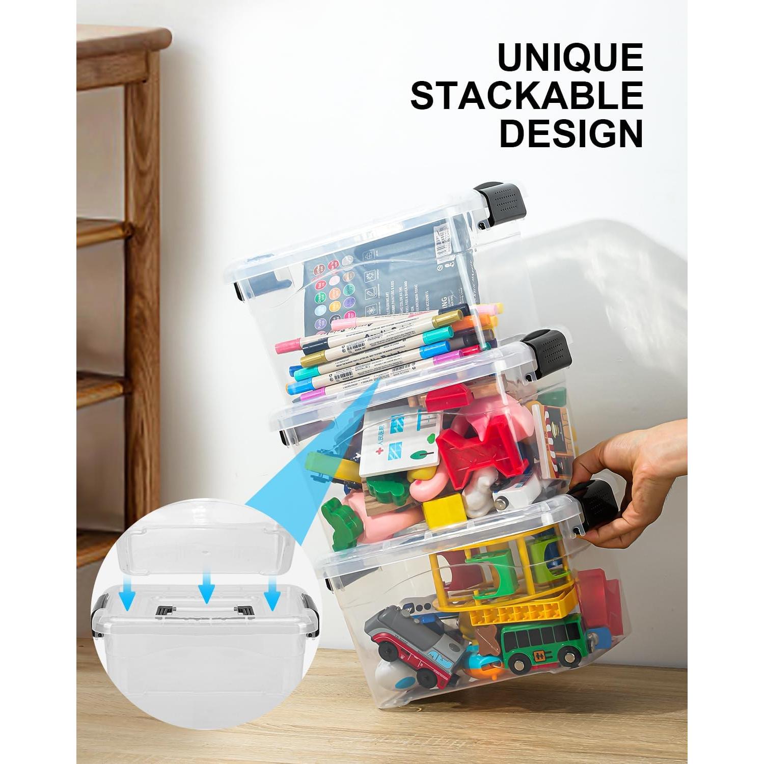 Bins de Almacenamiento Apilables EOENVIVS 6 Paquetes 7L