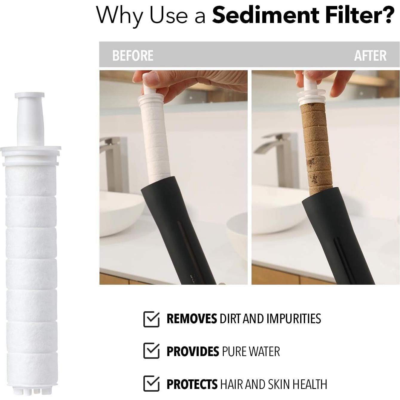 Cabezal de Ducha Portátil Barumi Pluo con Filtro de Vitamina C