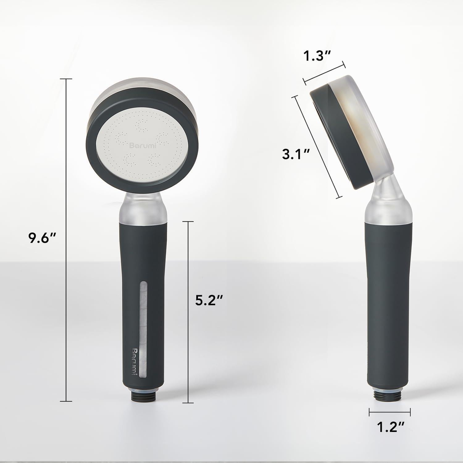 Cabezal de Ducha Portátil Barumi Pluo con Filtro de Vitamina C