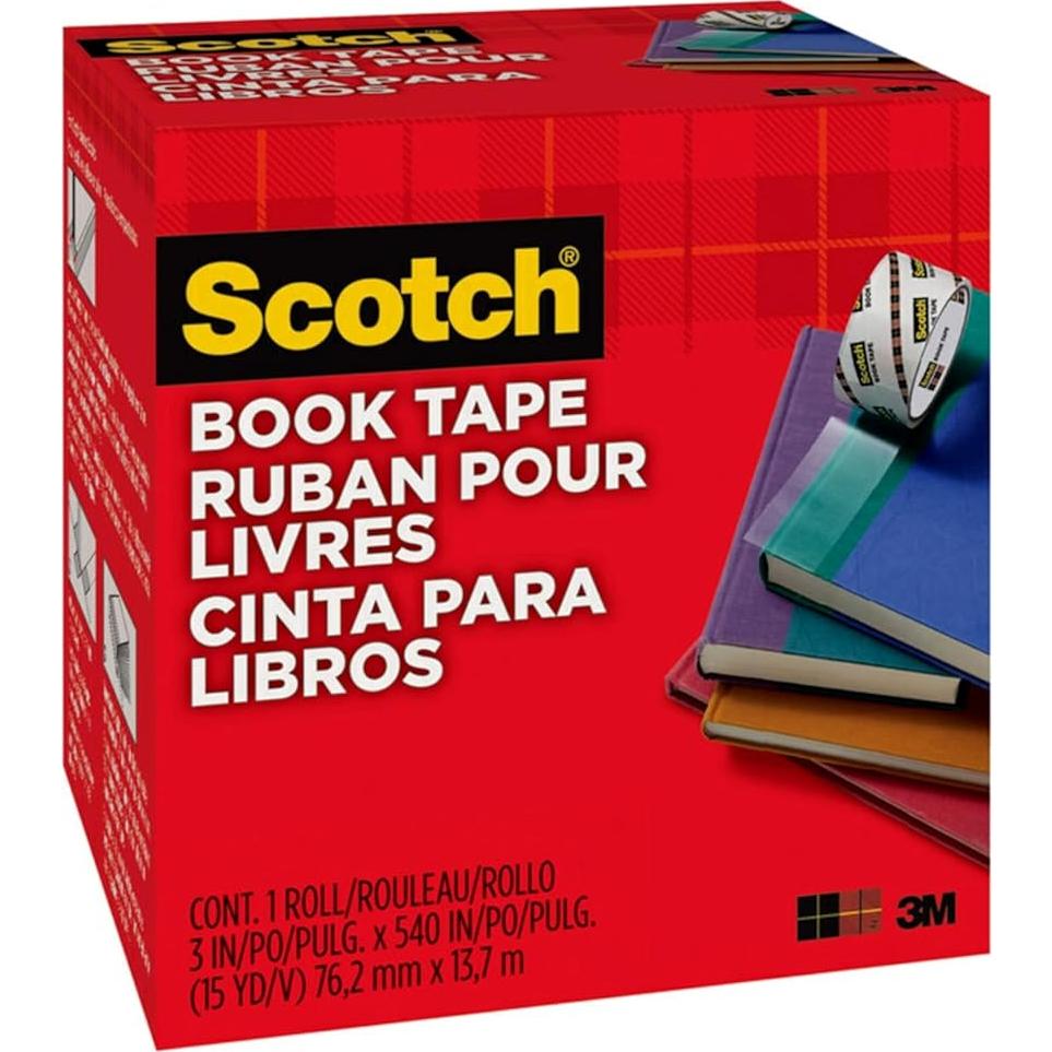 Cinta para libros Scotch 7.62 cm x 1371.6 cm - Reparar y Proteger