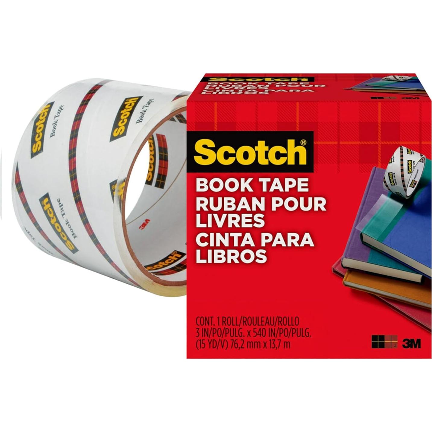Cinta para libros Scotch 7.62 cm x 1371.6 cm - Reparar y Proteger