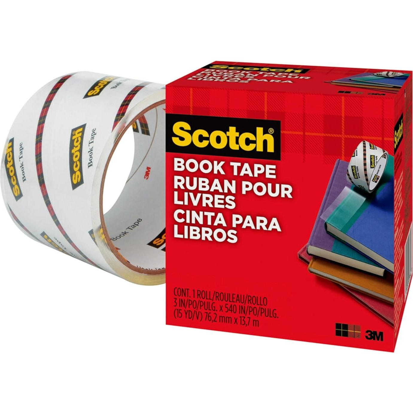 Cinta para libros Scotch 7.62 cm x 1371.6 cm - Reparar y Proteger