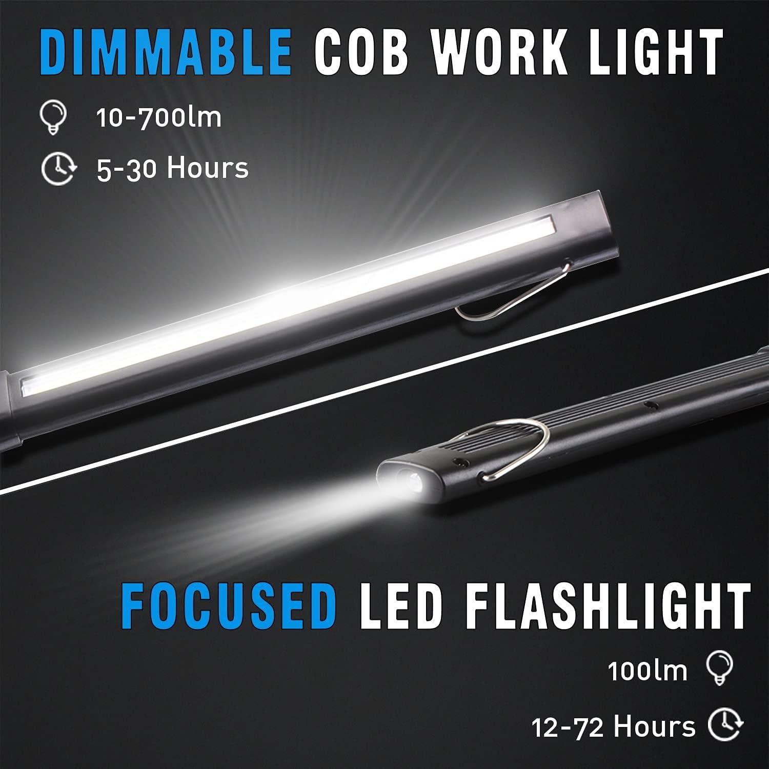 Luz de Trabajo LED Dr. Prepare 700 Lúmenes Plegable 2 Paquete