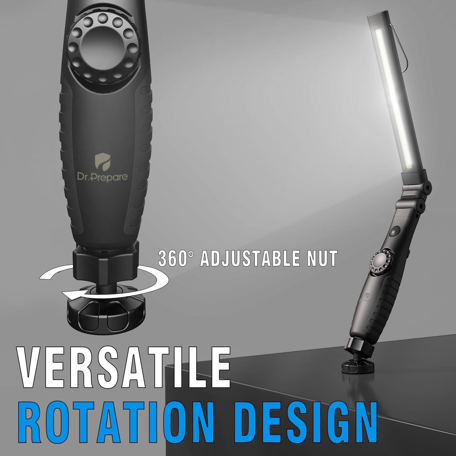 Luz de Trabajo LED Dr. Prepare 700 Lúmenes Plegable 2 Paquete